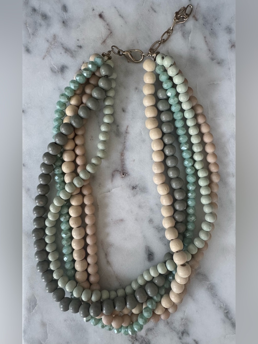 Express- 5 strand beaded necklace